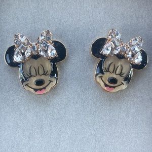 NWT BaubleBar Minnie Earrings with Bejeweled Bow